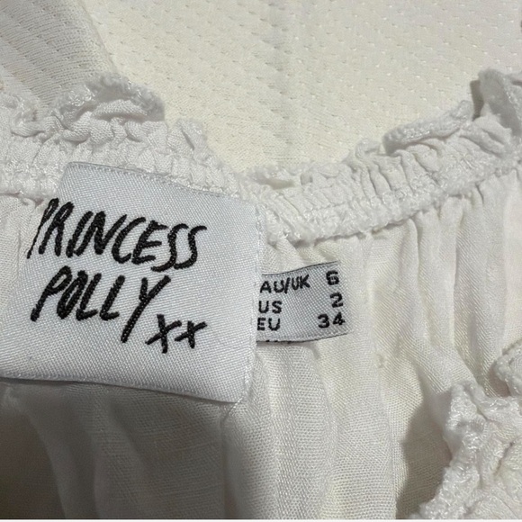 Princess Polly Cream Ruffled Kids Dress - Picture 2 of 3